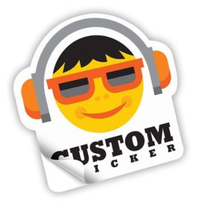 Die Cut White Vinyl Stickers